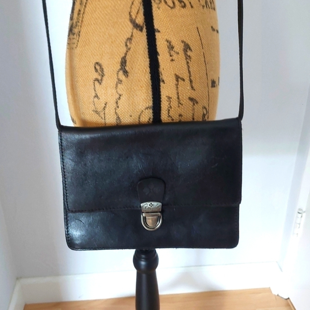 Patricia Nash Lanza Crossbody Organizer Heritage Bag Black - Picture 3 of 7